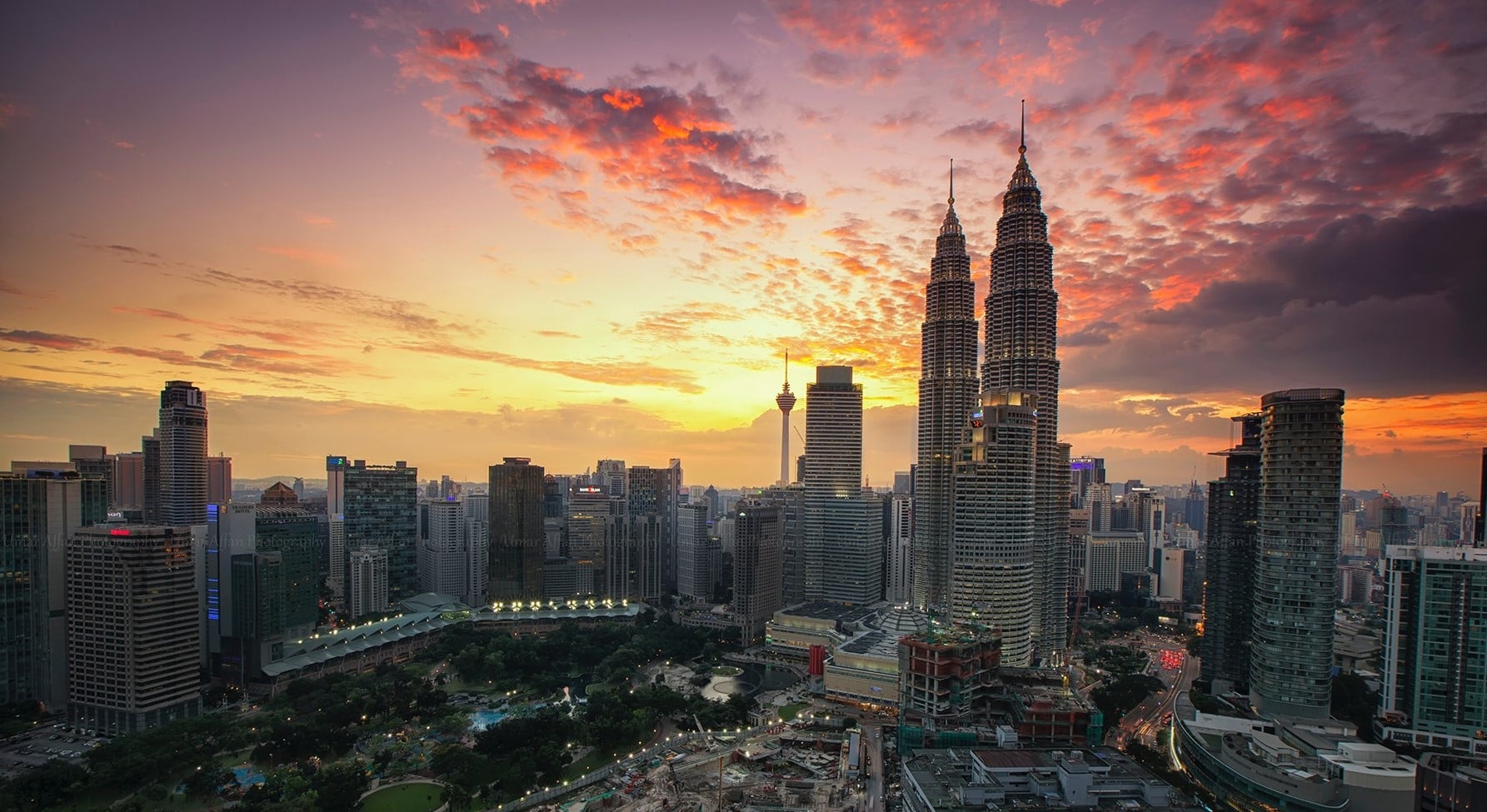 Panorama Kuala Lumpur - widok na Petronas Towers